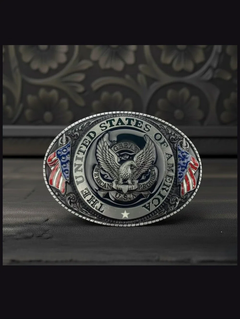 New United States of America eagle Oval belt buckle